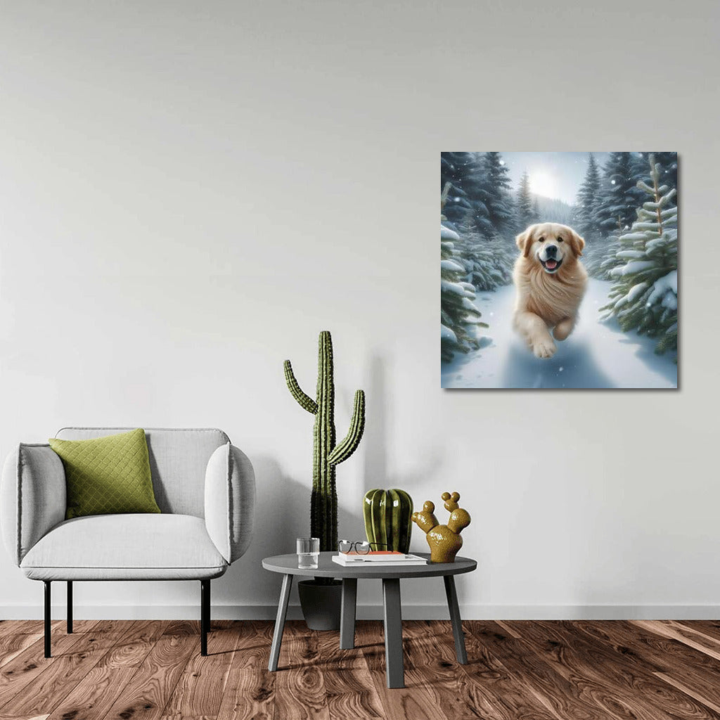 Winter's Tale: Charming Dog in the Snow Kingdom