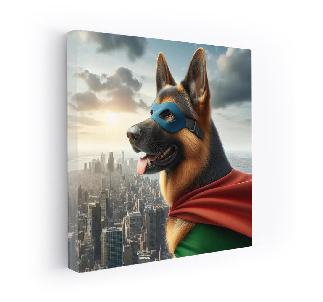 Valiant Dog-Defender: Superhero on Guard of the City