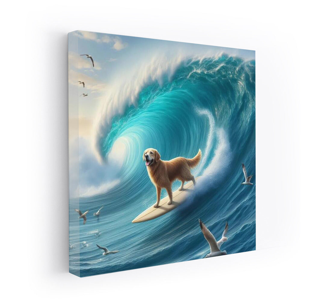 Surfer on Four Legs: Dog on a Giant Wave