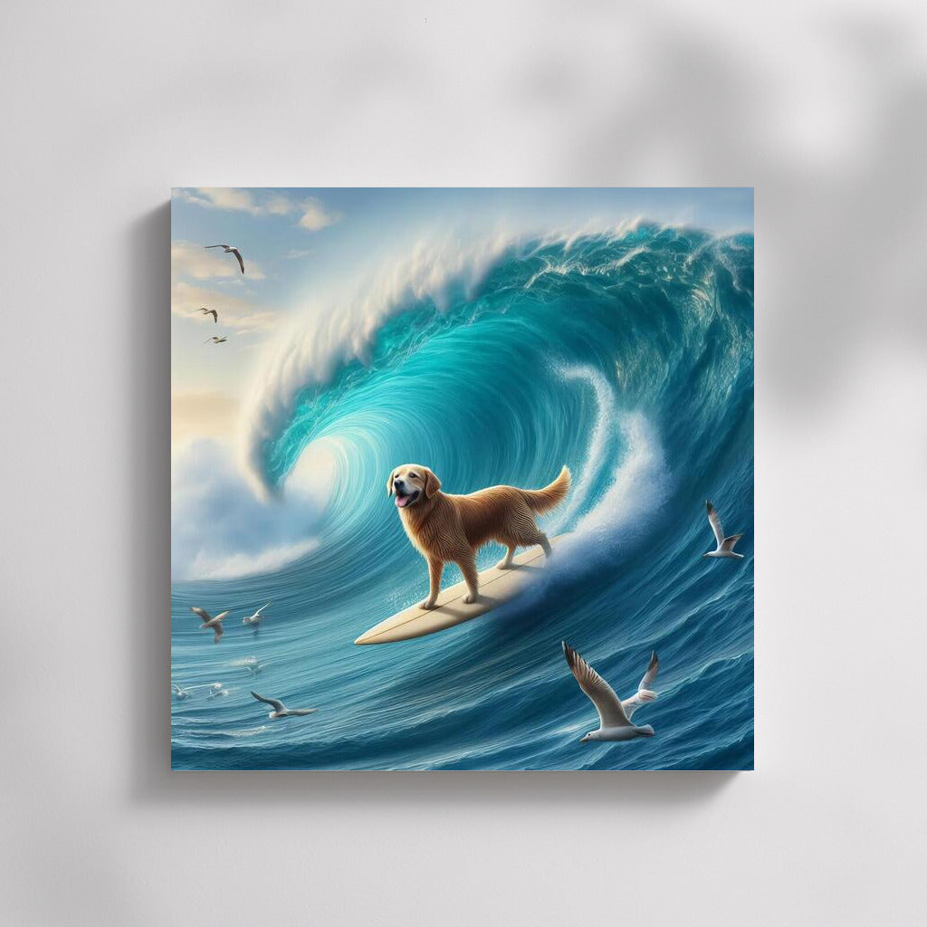 Surfer on Four Legs: Dog on a Giant Wave