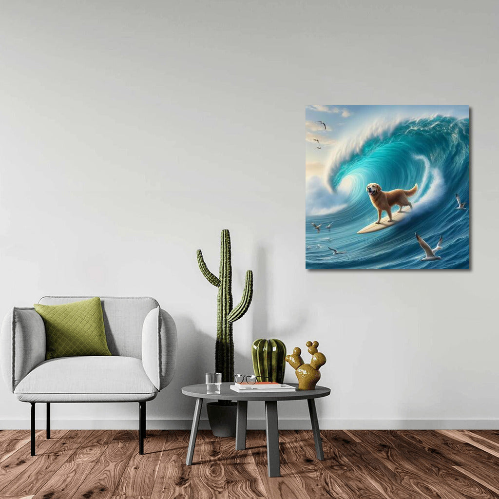 Surfer on Four Legs: Dog on a Giant Wave
