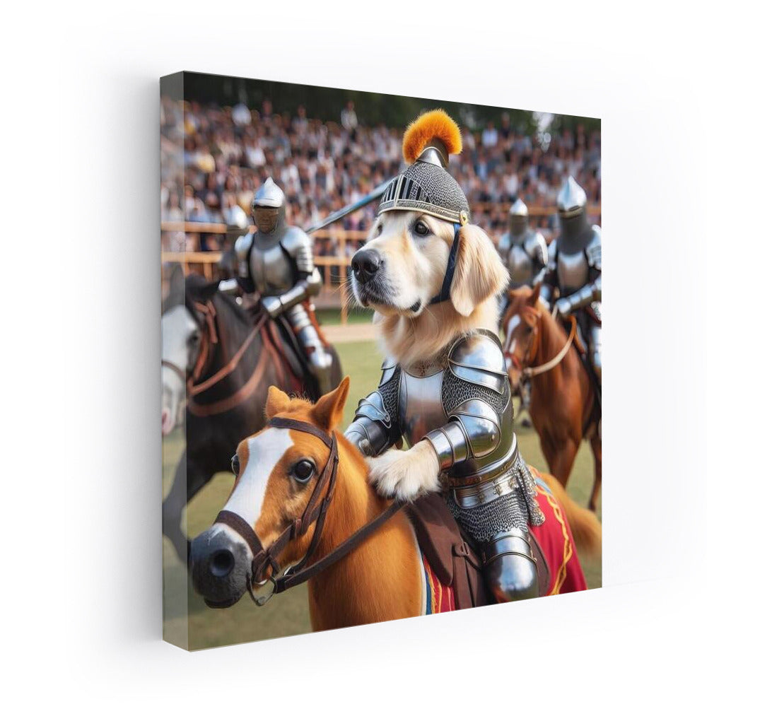 Dog Knight in the Arena: Medieval Tournament with Humor and Fantasy