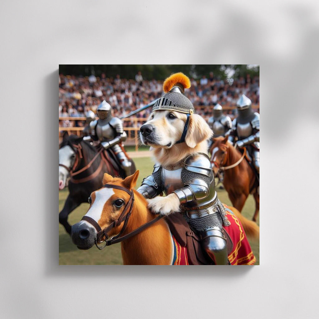 Dog Knight in the Arena: Medieval Tournament with Humor and Fantasy