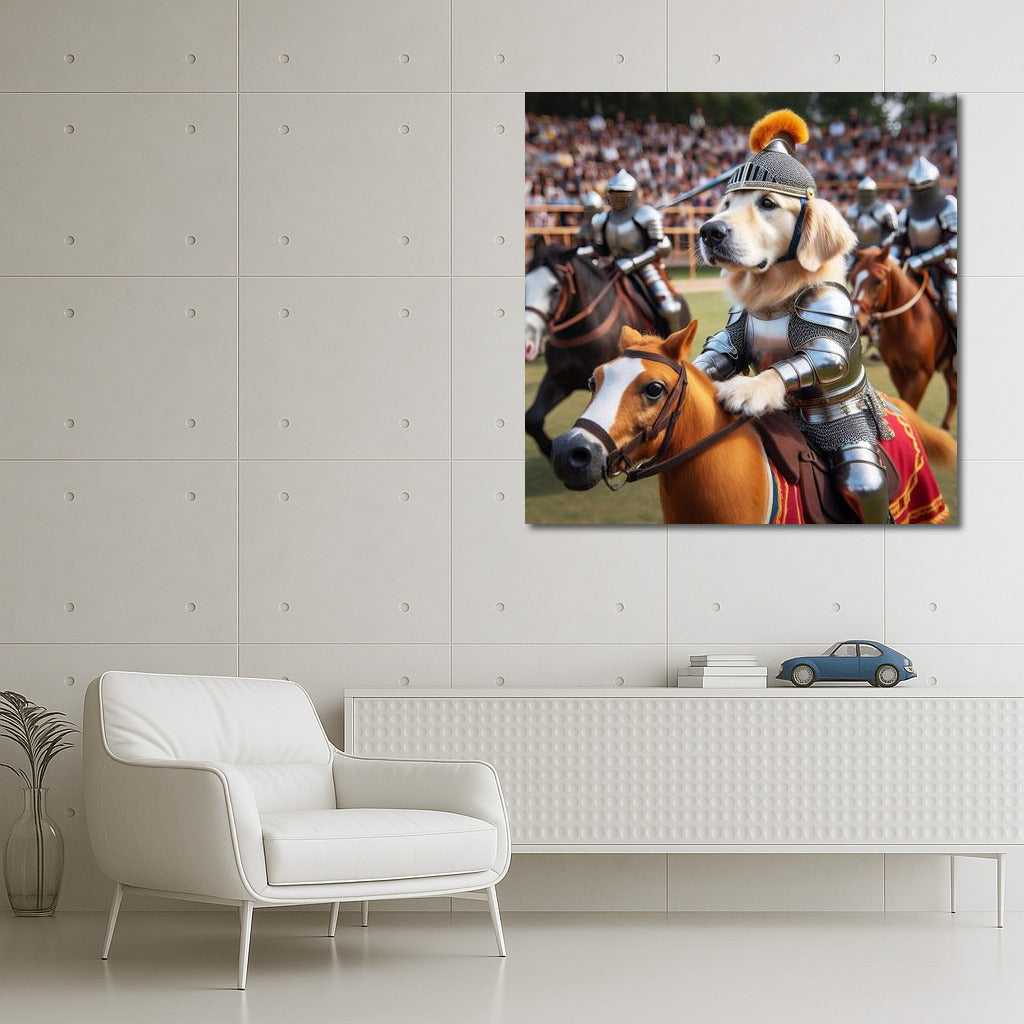 Dog Knight in the Arena: Medieval Tournament with Humor and Fantasy