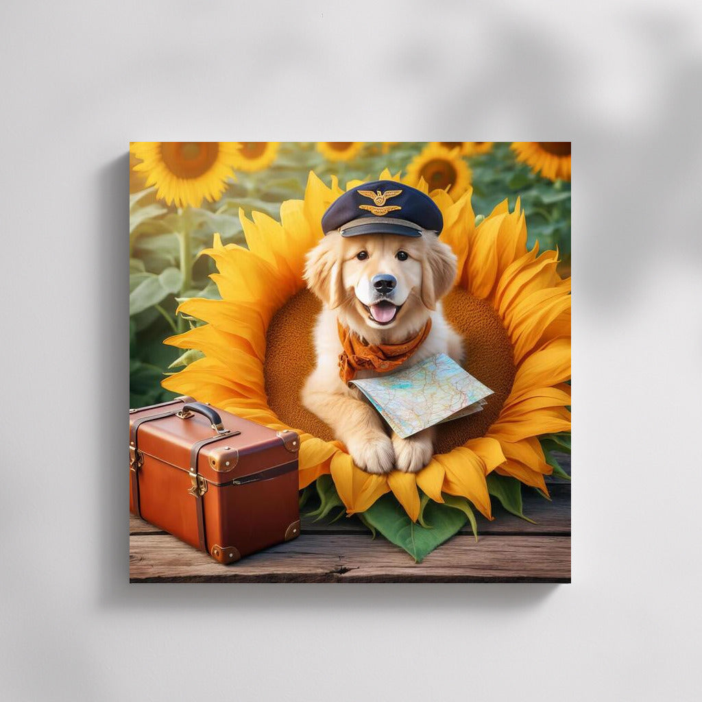 Dog's Journey on a Giant Flower: A Magical World in Your Home