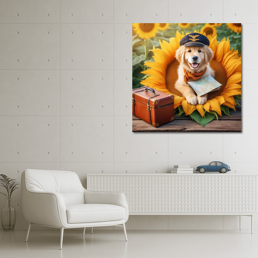 Dog's Journey on a Giant Flower: A Magical World in Your Home