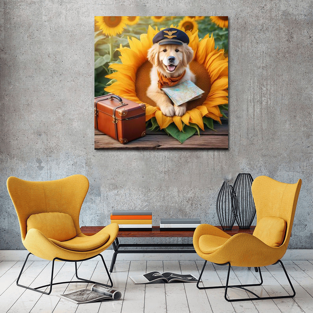 Dog's Journey on a Giant Flower: A Magical World in Your Home