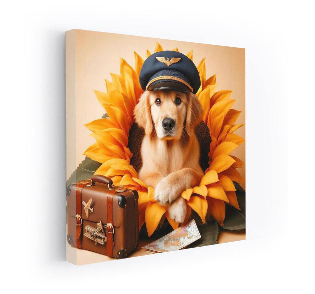Traveling Dog on a Giant Flower: An Adventurer for Dreamers