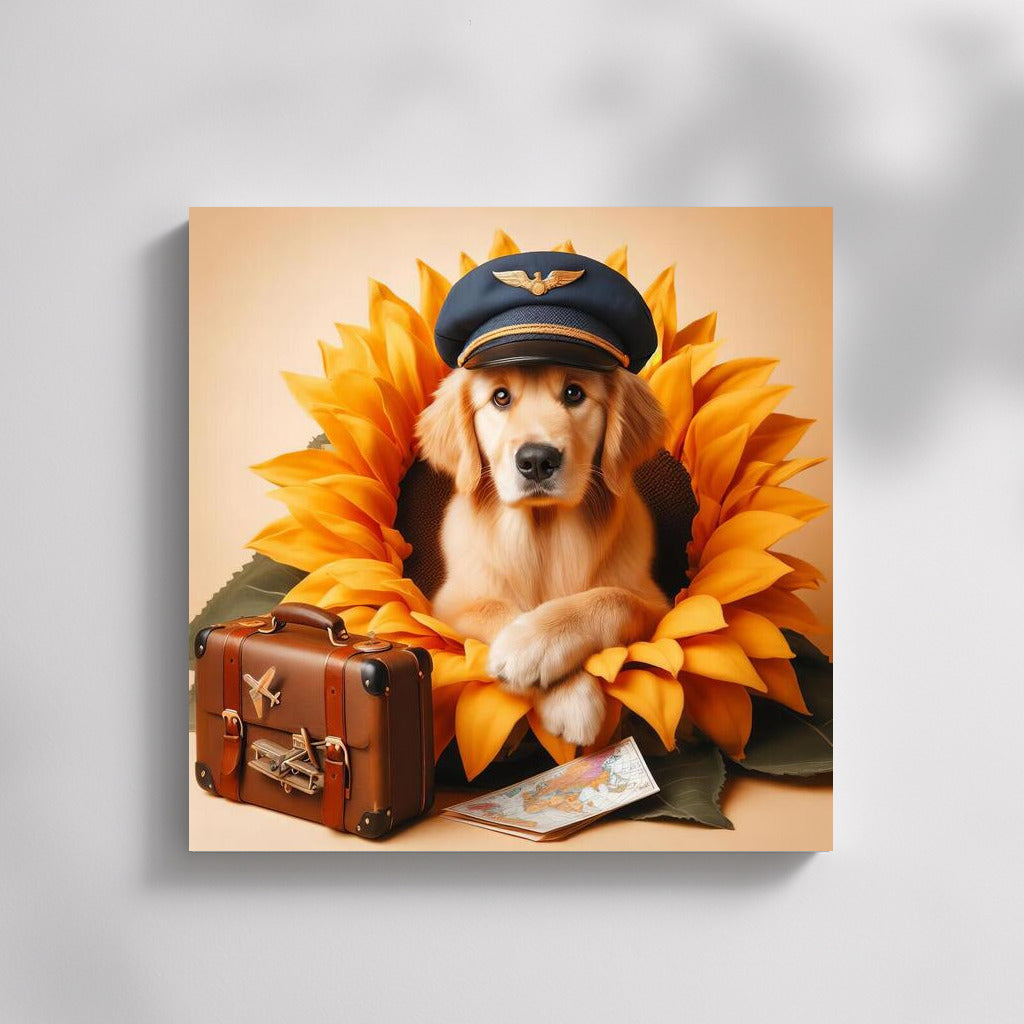 Traveling Dog on a Giant Flower: An Adventurer for Dreamers