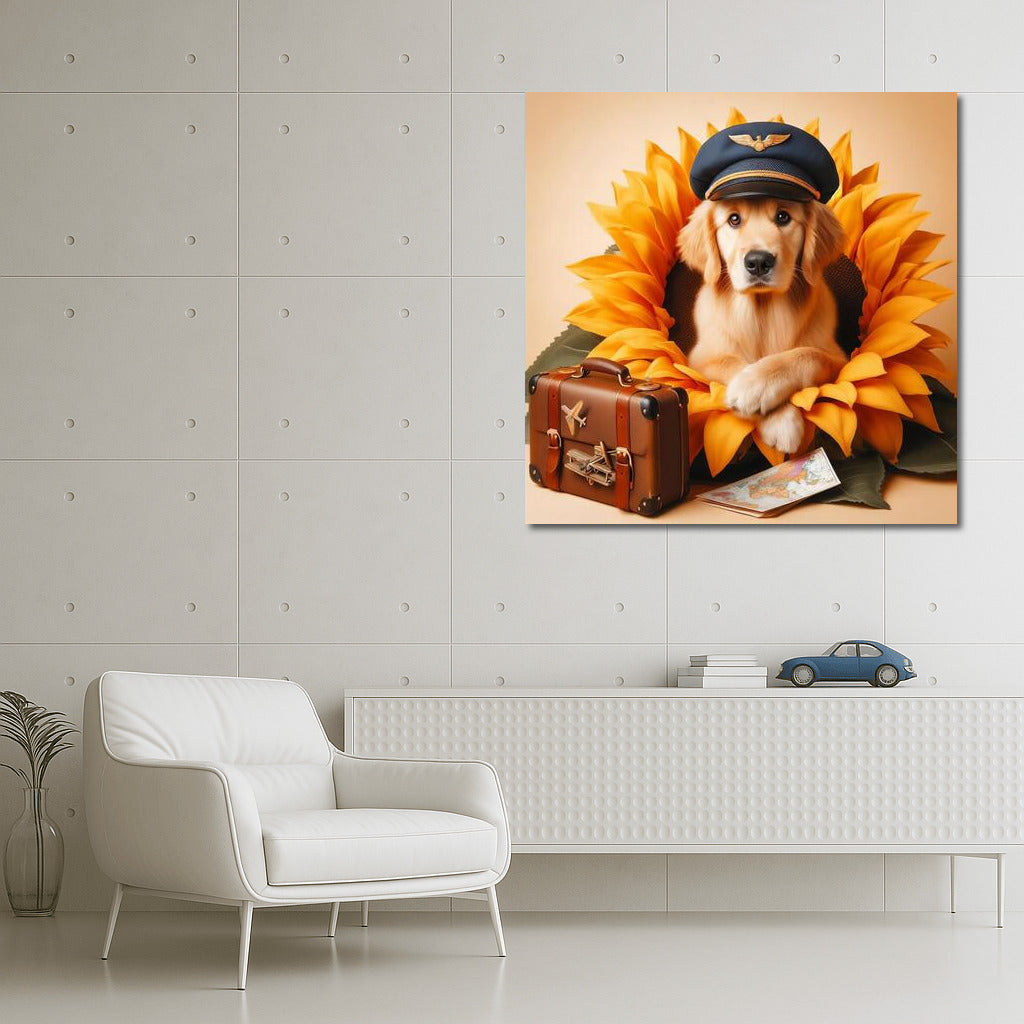 Traveling Dog on a Giant Flower: An Adventurer for Dreamers