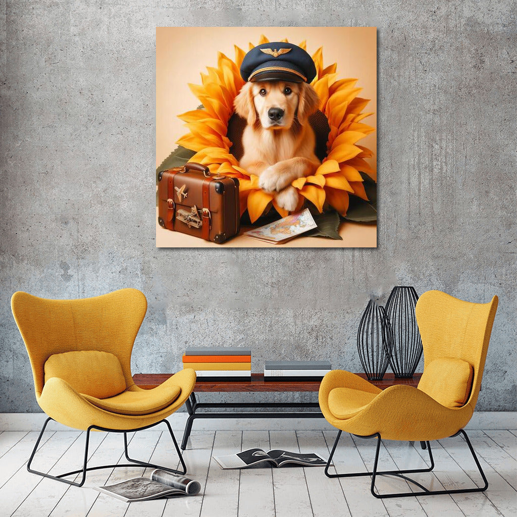 Traveling Dog on a Giant Flower: An Adventurer for Dreamers
