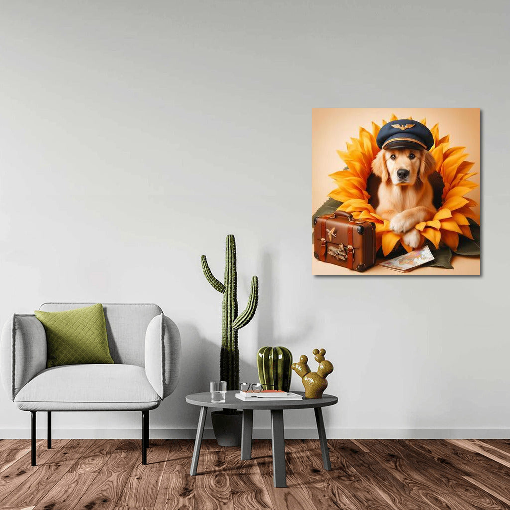 Traveling Dog on a Giant Flower: An Adventurer for Dreamers