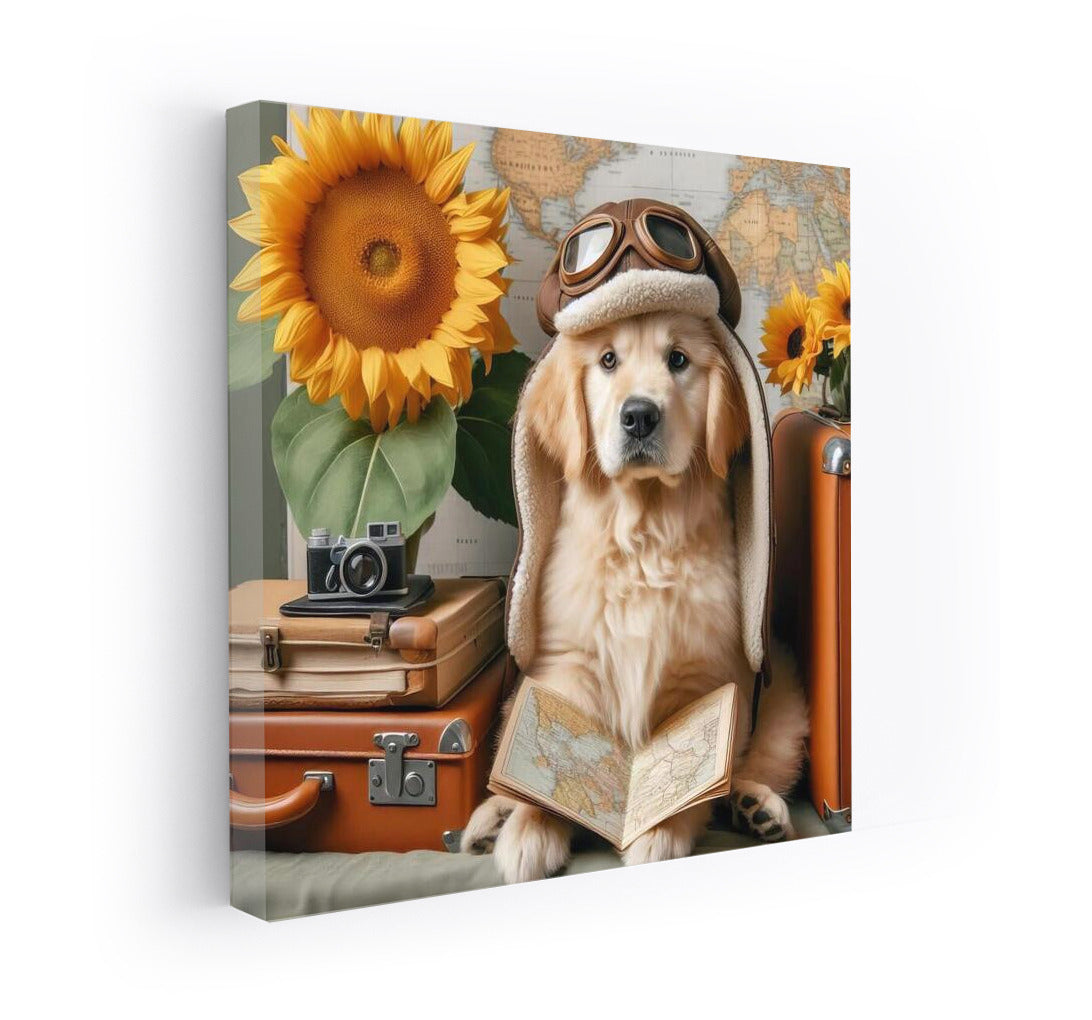 Traveling Dog on a Giant Flower: Inspiration for Adventure Lovers and Dogs