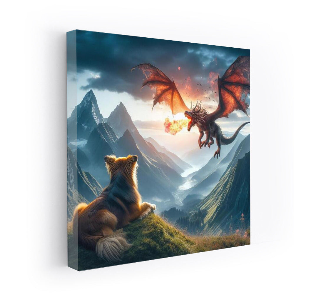 Dragon Flight: Dog in the Skies Above the Mountain Peaks