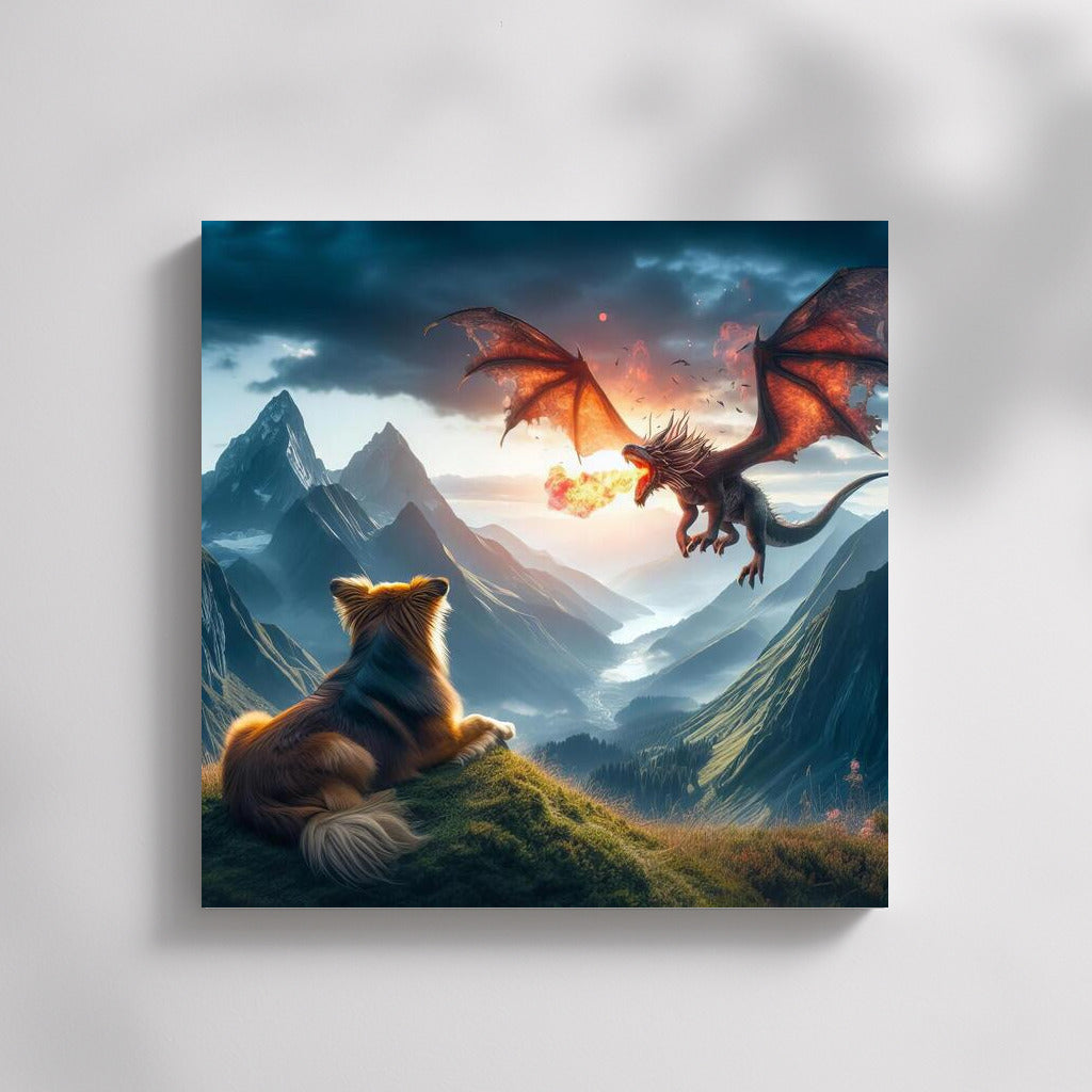 Dragon Flight: Dog in the Skies Above the Mountain Peaks
