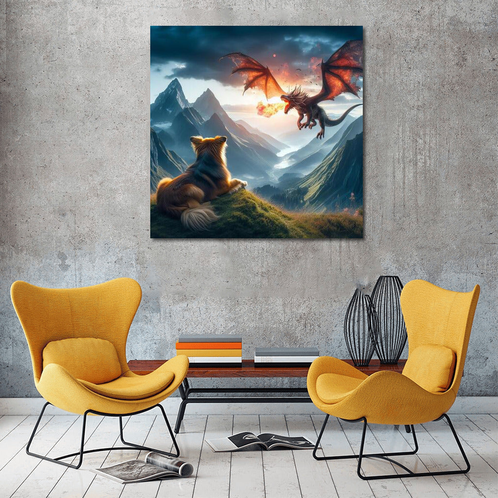 Dragon Flight: Dog in the Skies Above the Mountain Peaks