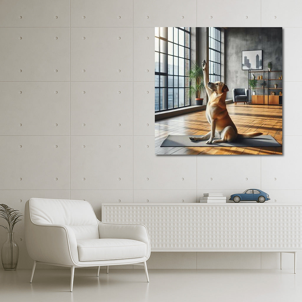 Zen Moment: Dog in Yoga Studio