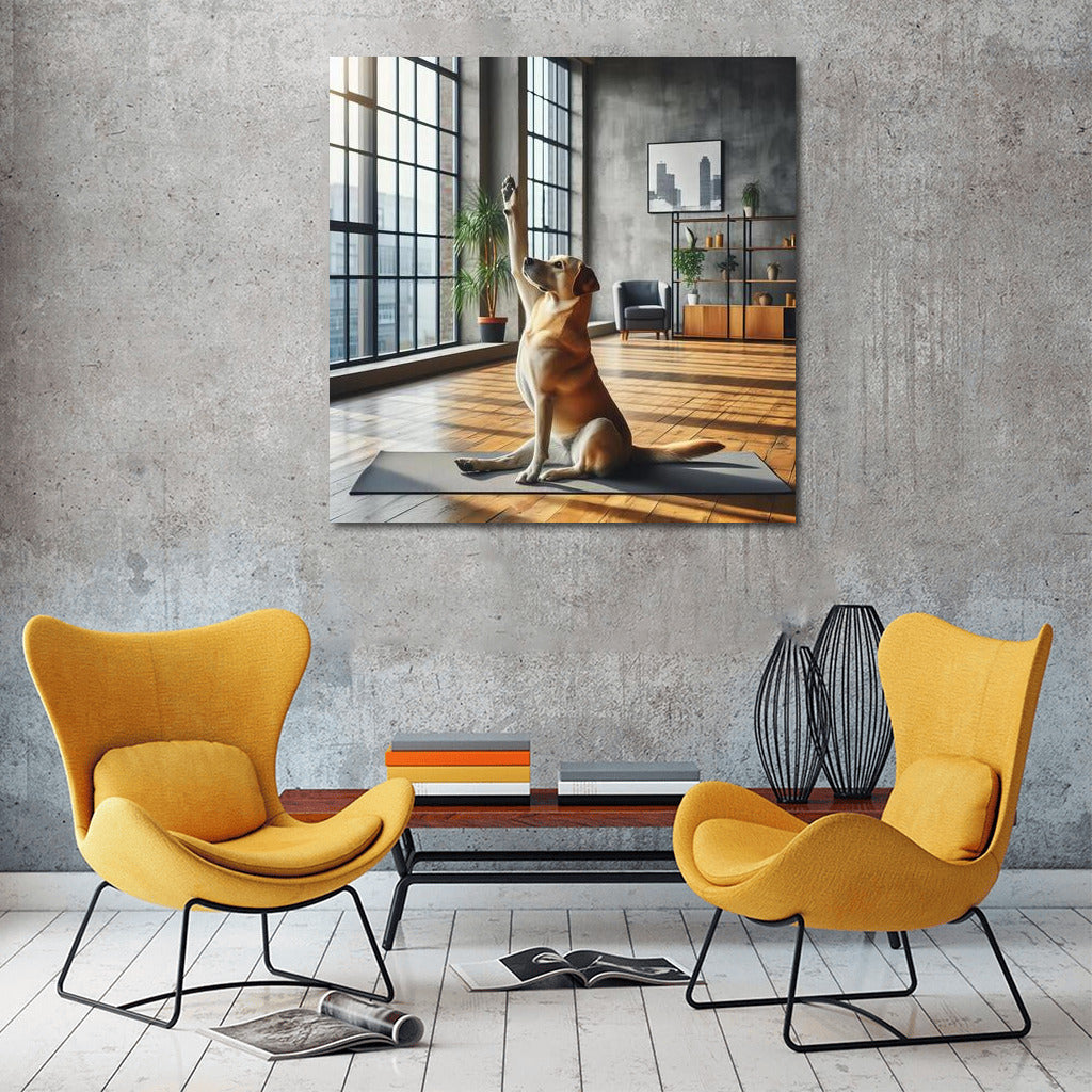 Zen Moment: Dog in Yoga Studio