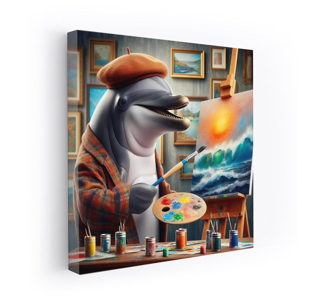 Creative Dolphin: Artist in the Studio - Humor and Inspiration for Your Interior