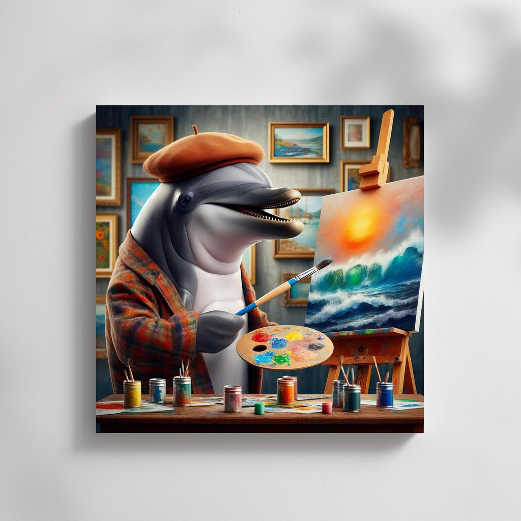 Creative Dolphin: Artist in the Studio - Humor and Inspiration for Your Interior