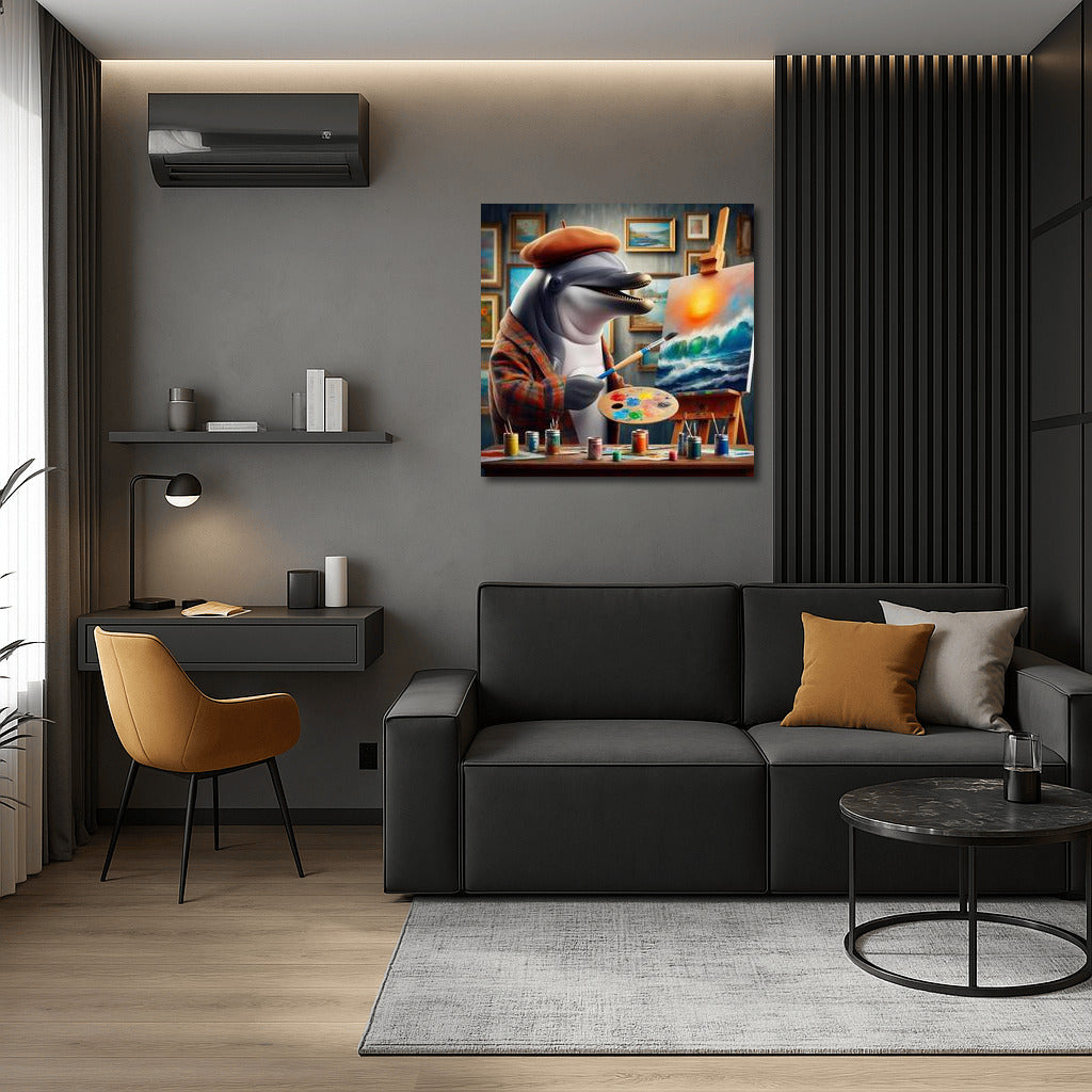 Creative Dolphin: Artist in the Studio - Humor and Inspiration for Your Interior
