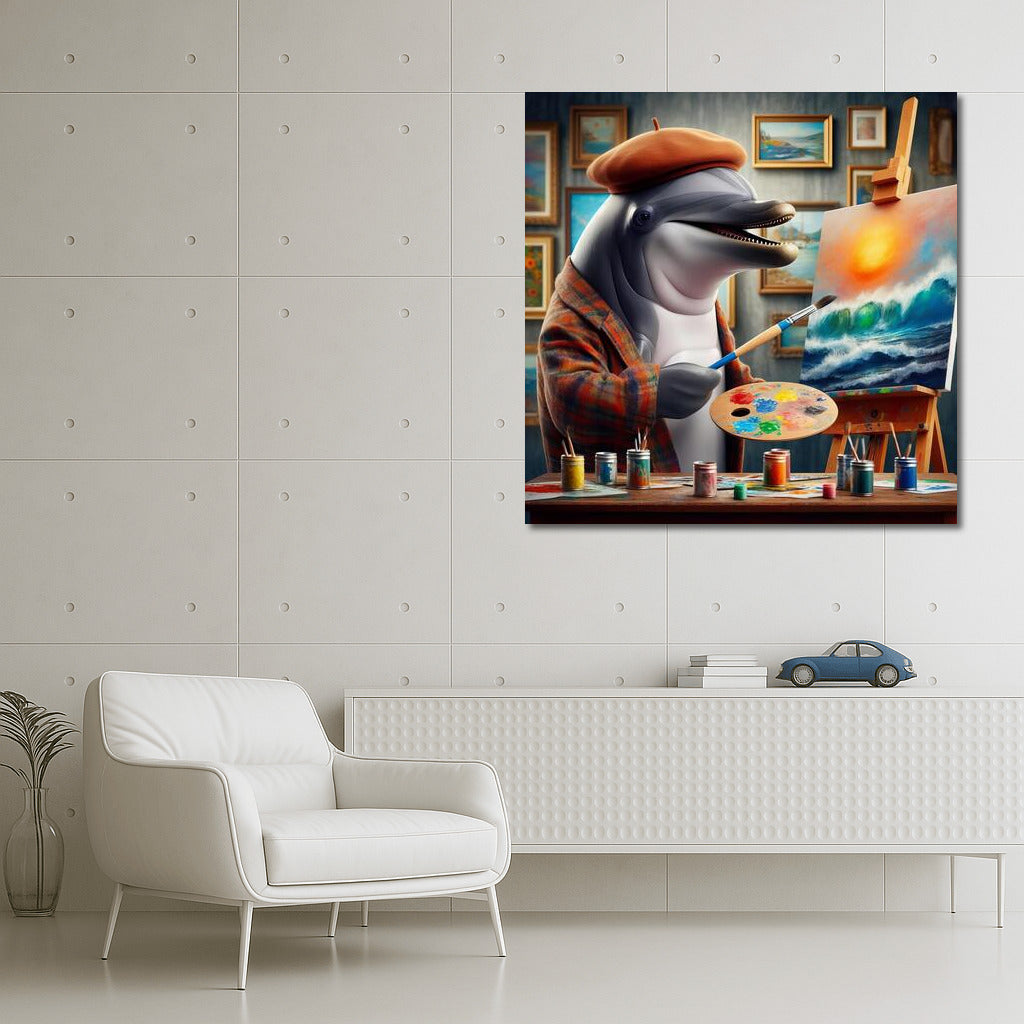 Creative Dolphin: Artist in the Studio - Humor and Inspiration for Your Interior