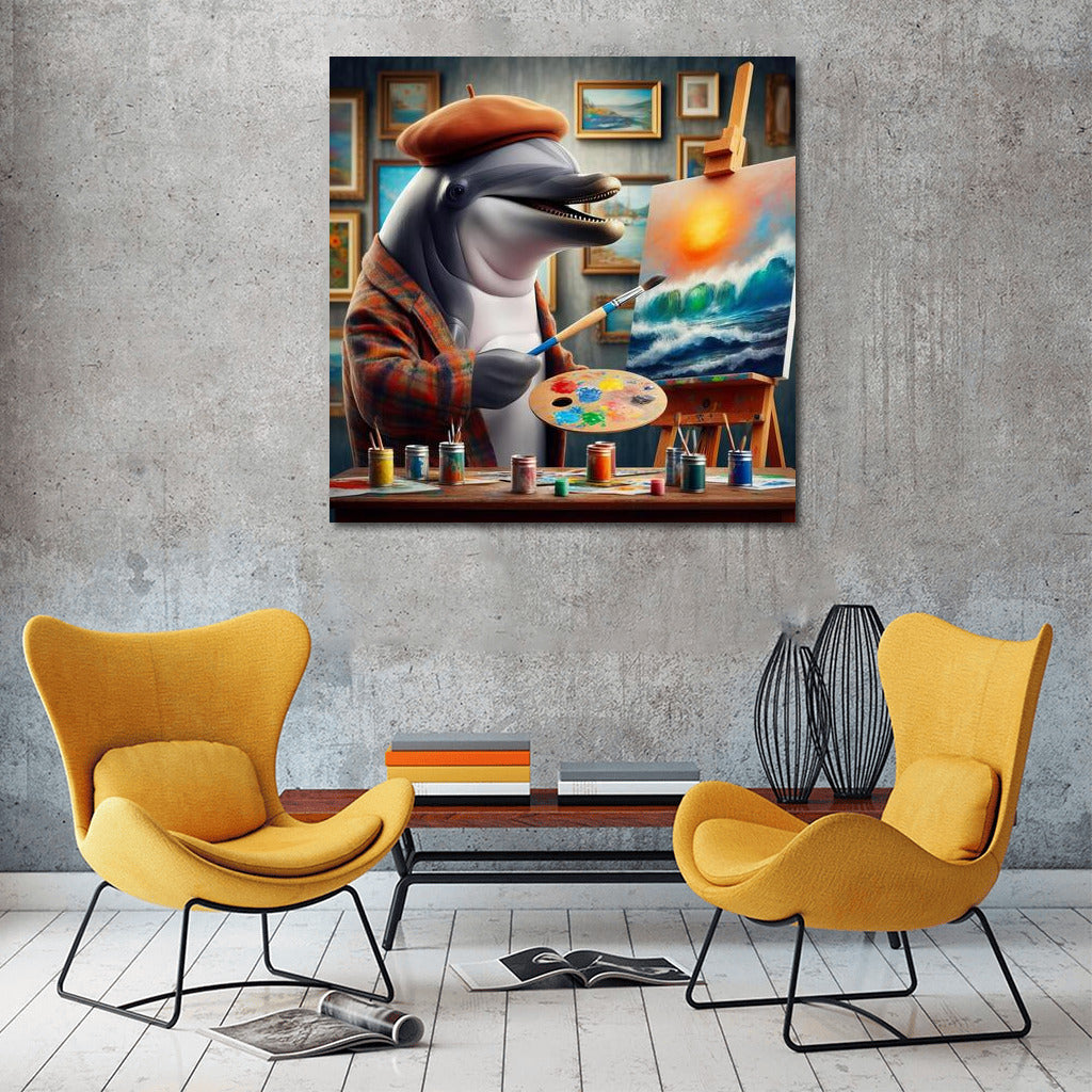 Creative Dolphin: Artist in the Studio - Humor and Inspiration for Your Interior