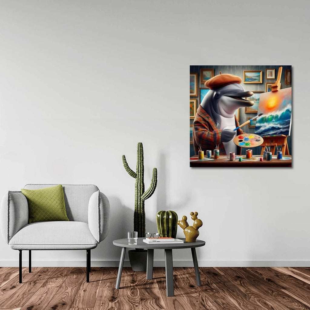 Creative Dolphin: Artist in the Studio - Humor and Inspiration for Your Interior