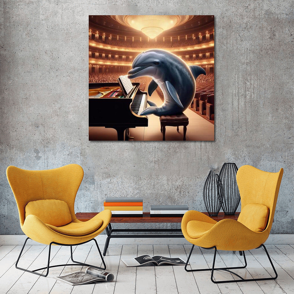 Musical Dolphin: Concert at the Piano in the Hall