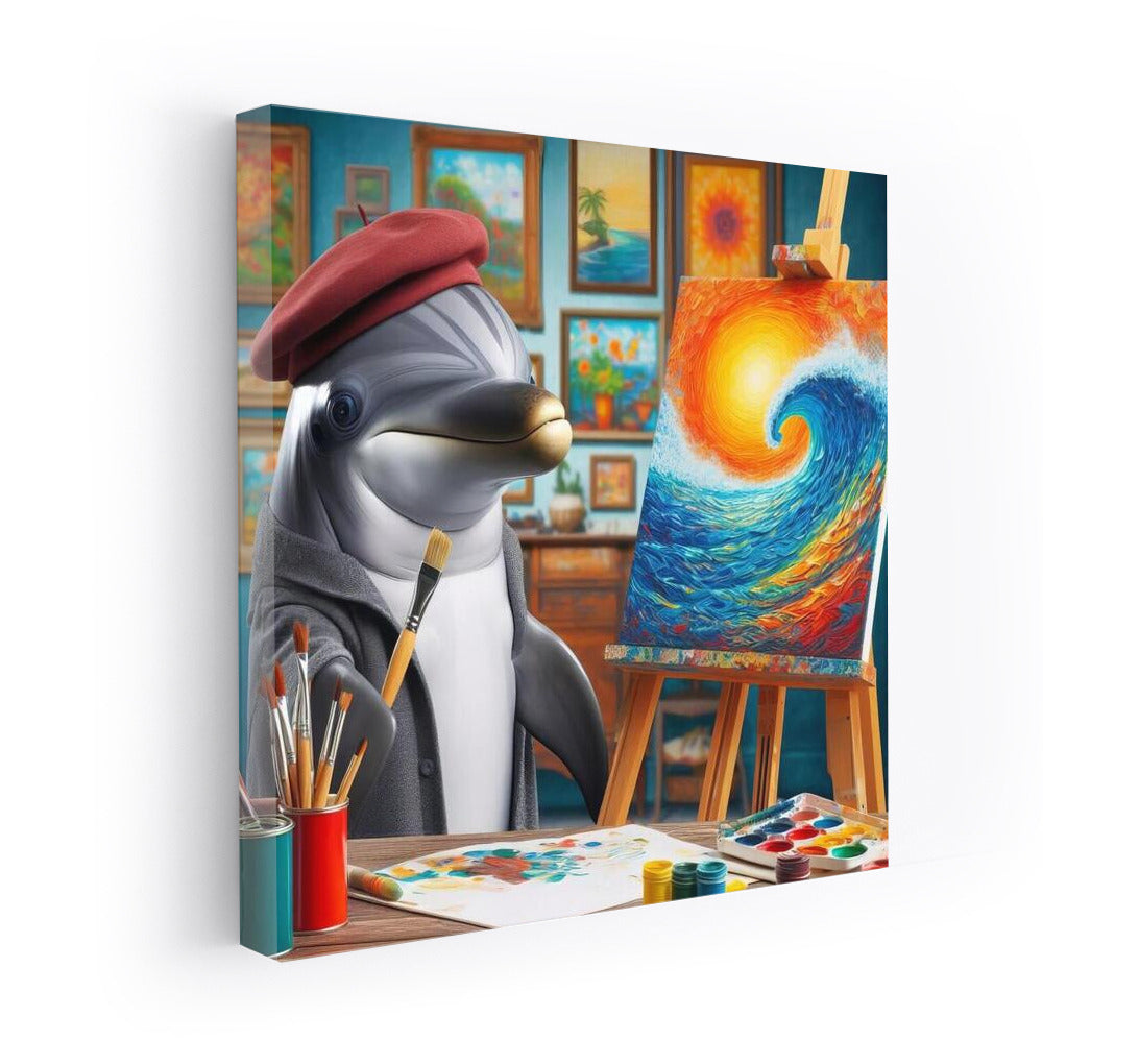 Creative Wave: Dolphin Artist in Studio