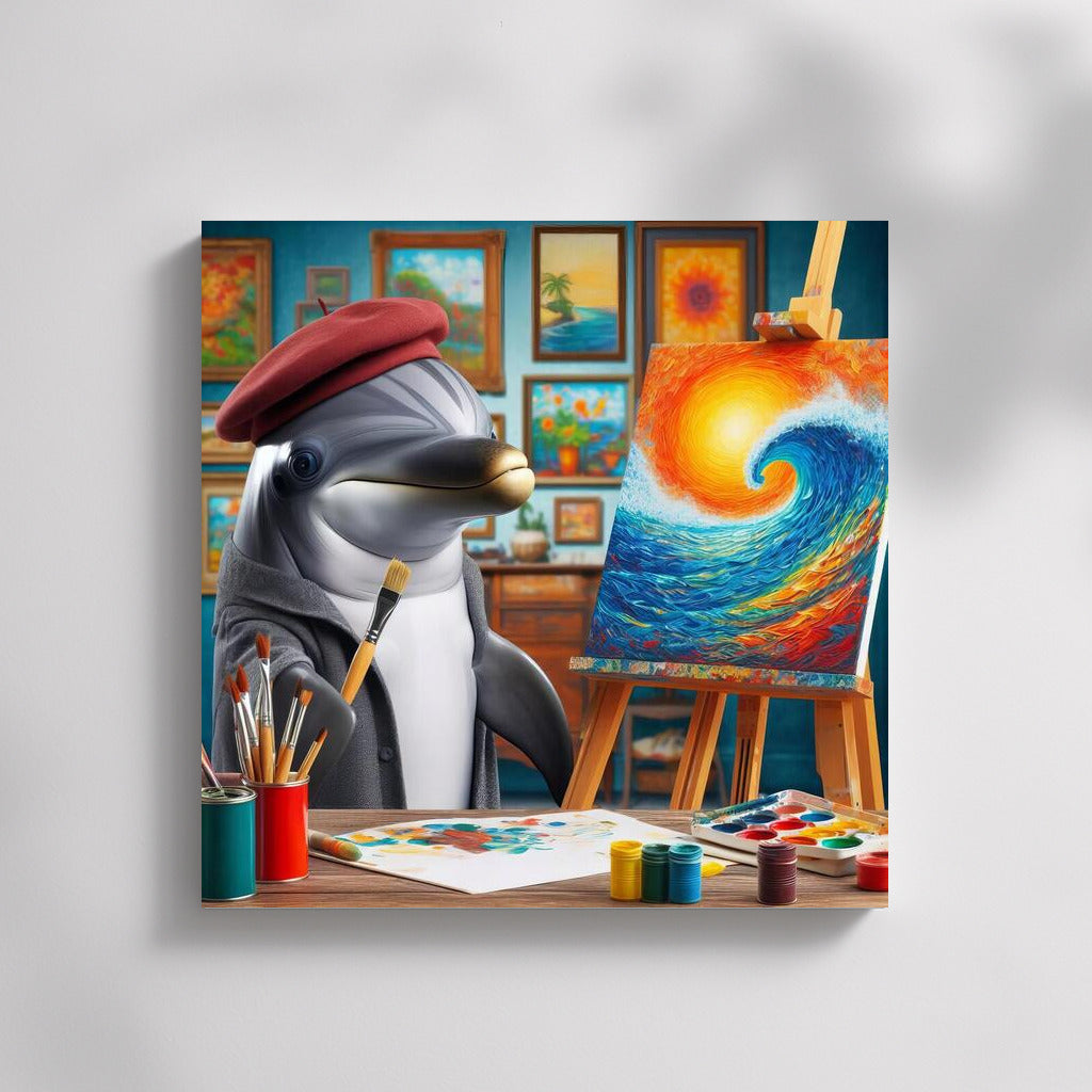 Creative Wave: Dolphin Artist in Studio
