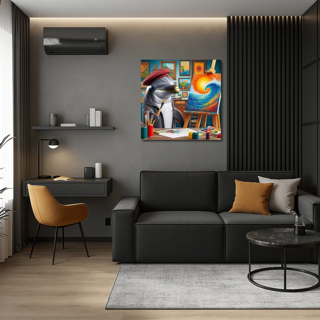 Creative Wave: Dolphin Artist in Studio