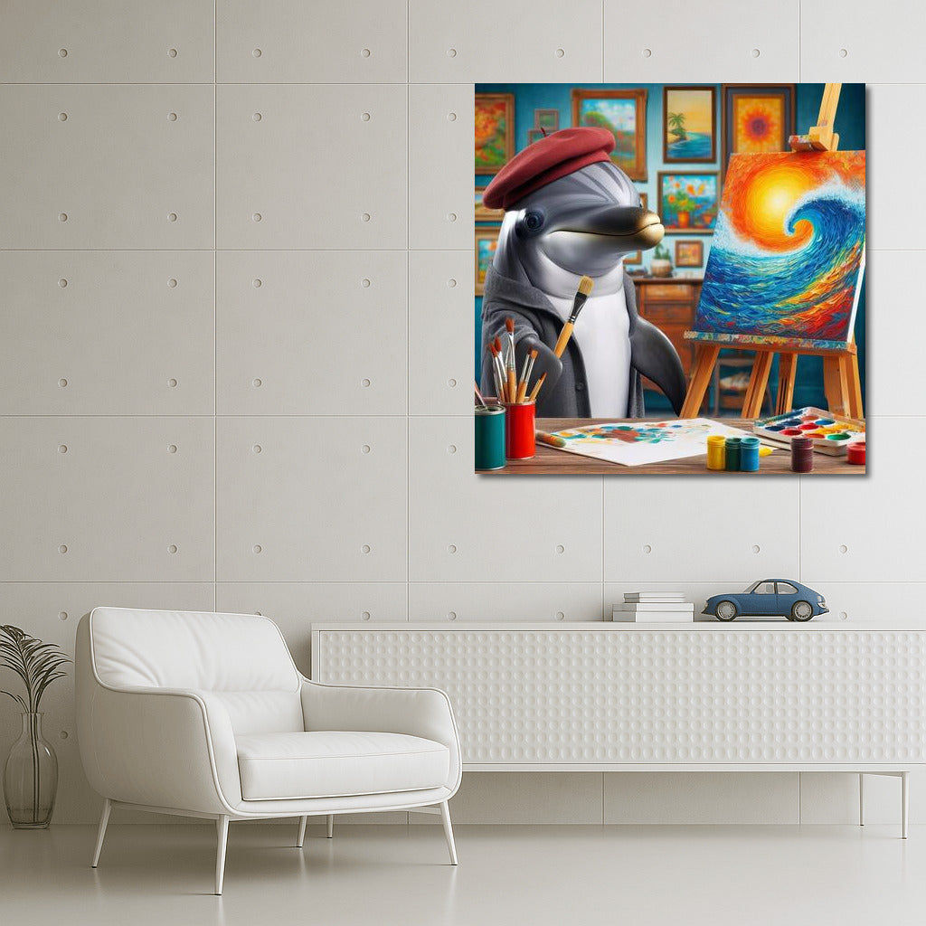 Creative Wave: Dolphin Artist in Studio