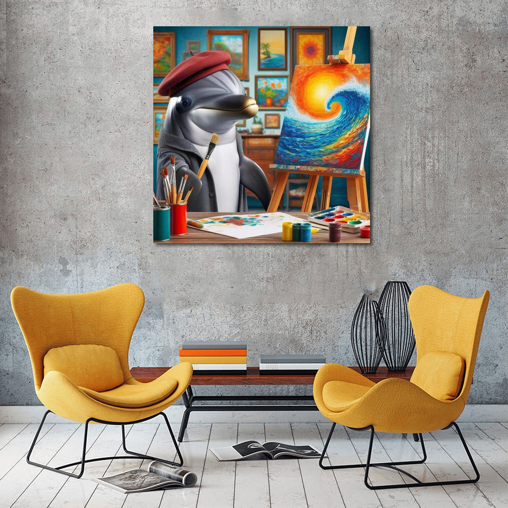 Creative Wave: Dolphin Artist in Studio