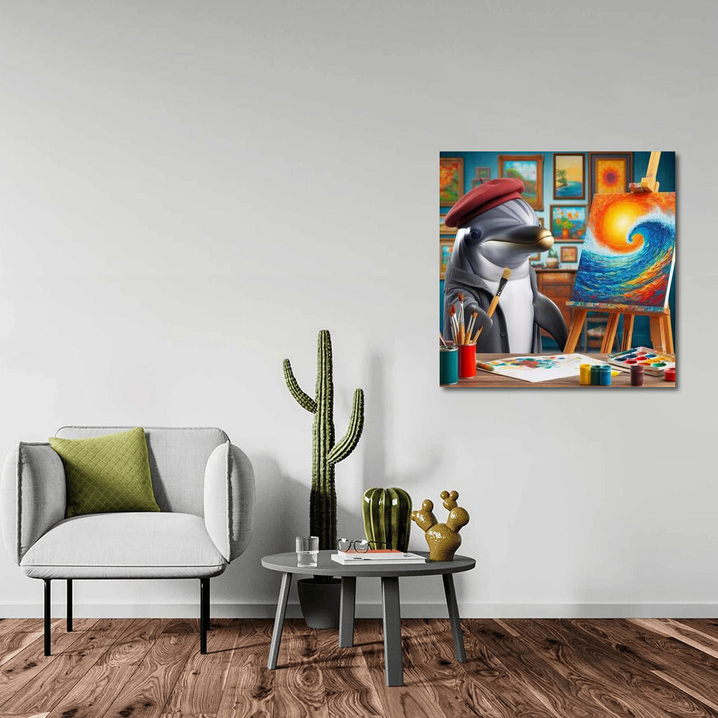 Creative Wave: Dolphin Artist in Studio
