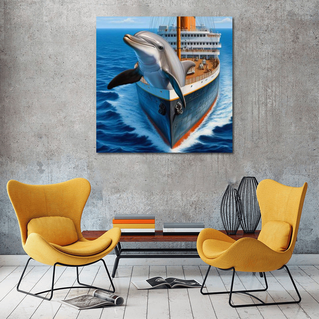 Grace of the Dolphin: The Majesty of the Titanic in the Depths of the Sea