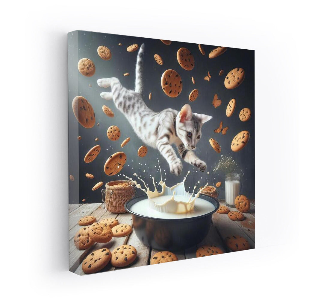 Egyptian Mau: Dive into the Milky Ocean with Flying Cookies