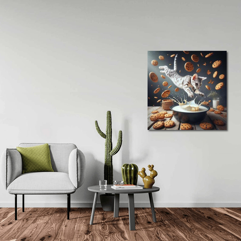 Egyptian Mau: Dive into the Milky Ocean with Flying Cookies