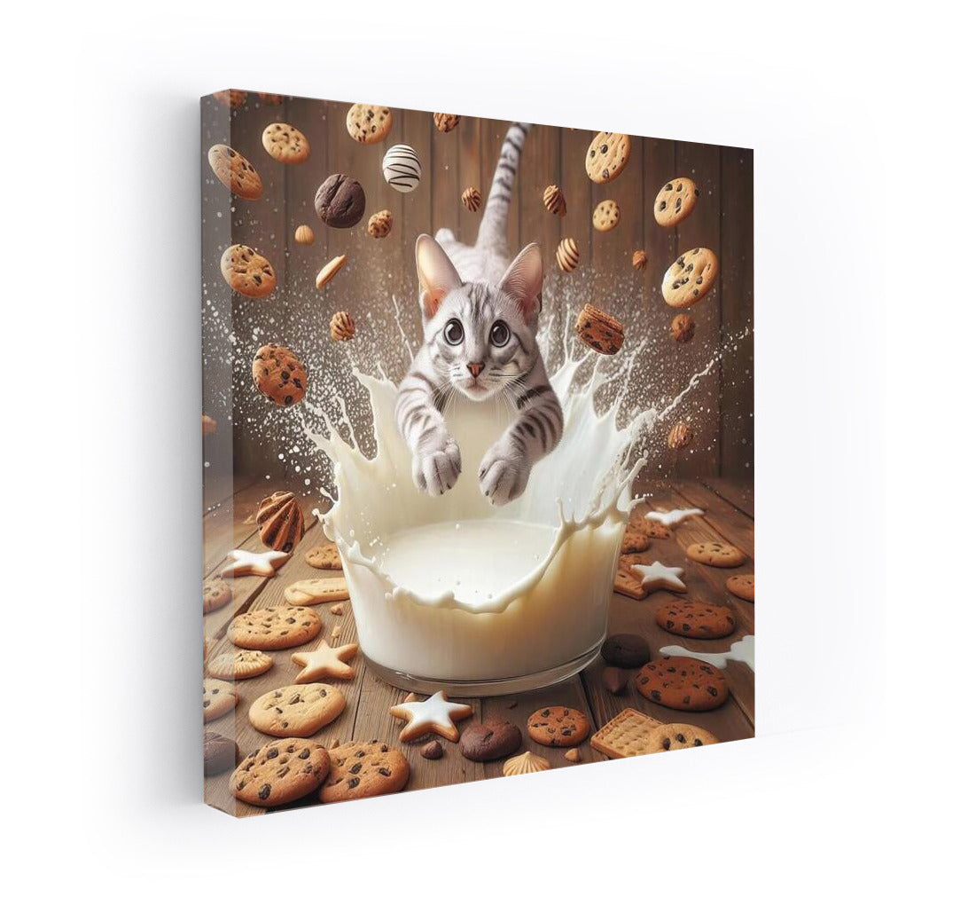 Egyptian Mau: Dive into Milky Heaven with Cookies