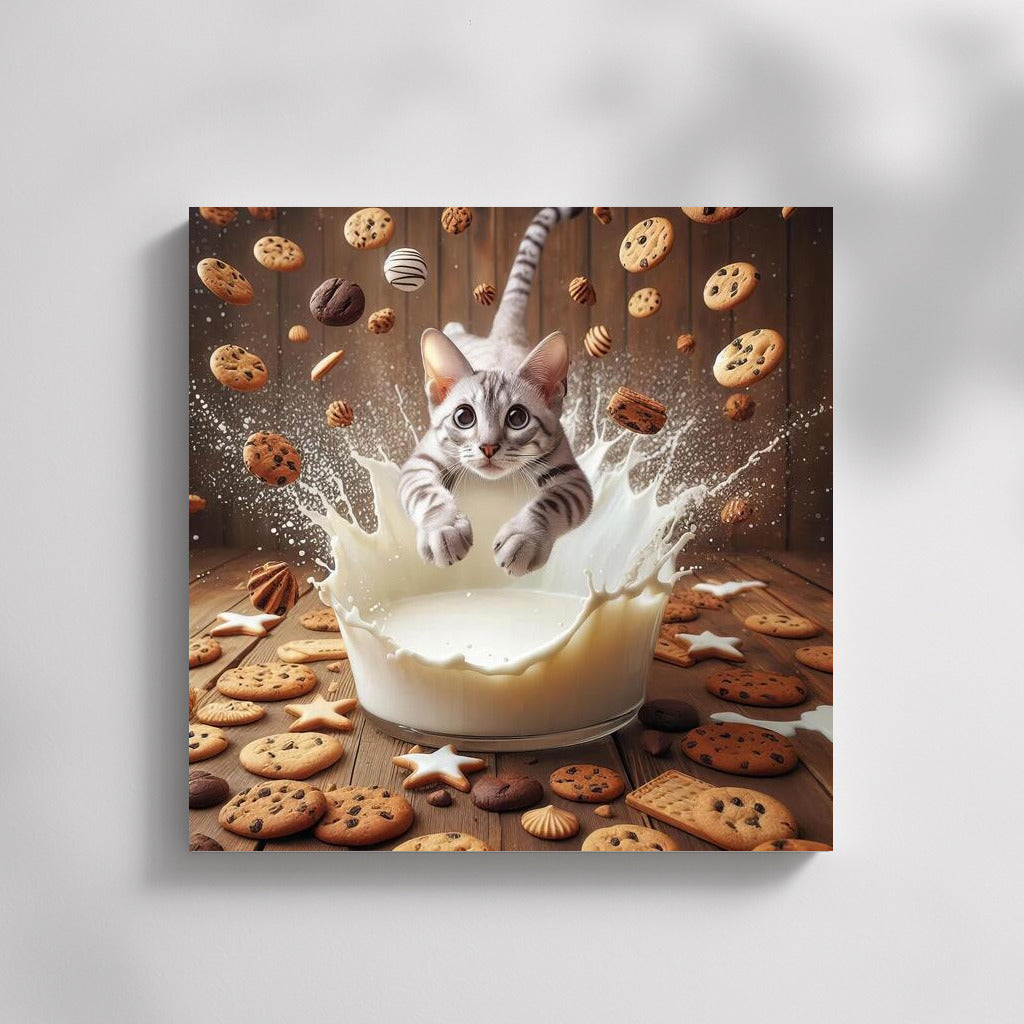 Egyptian Mau: Dive into Milky Heaven with Cookies