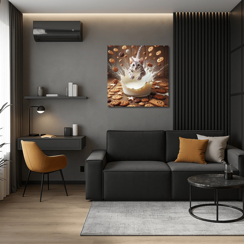 Egyptian Mau: Dive into Milky Heaven with Cookies