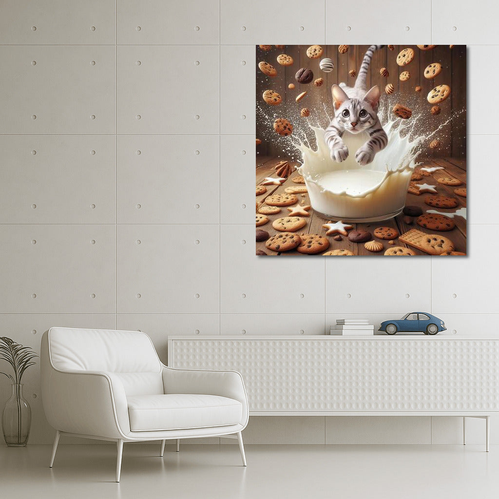 Egyptian Mau: Dive into Milky Heaven with Cookies