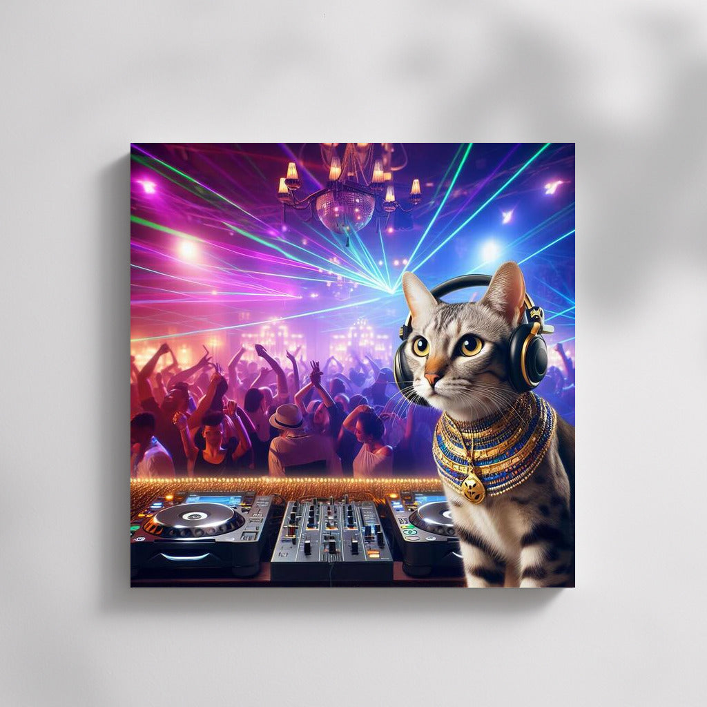 Egyptian Mau DJ: Cat Headphone Party