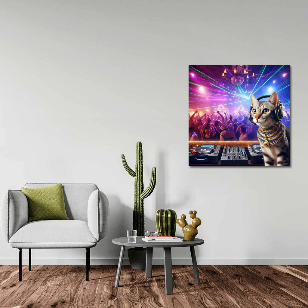 Egyptian Mau DJ: Cat Headphone Party