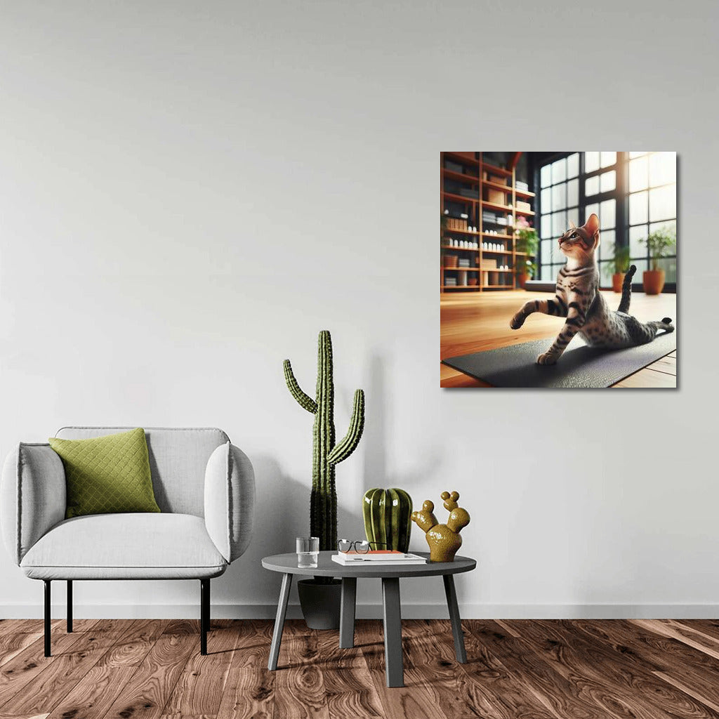 Yoga Studio Egyptian Mau: Grace and Tranquility