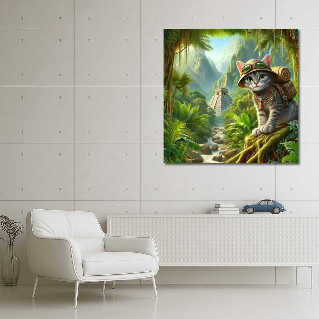 Egyptian Mau: Jungle Explorer - Canvas Adventure