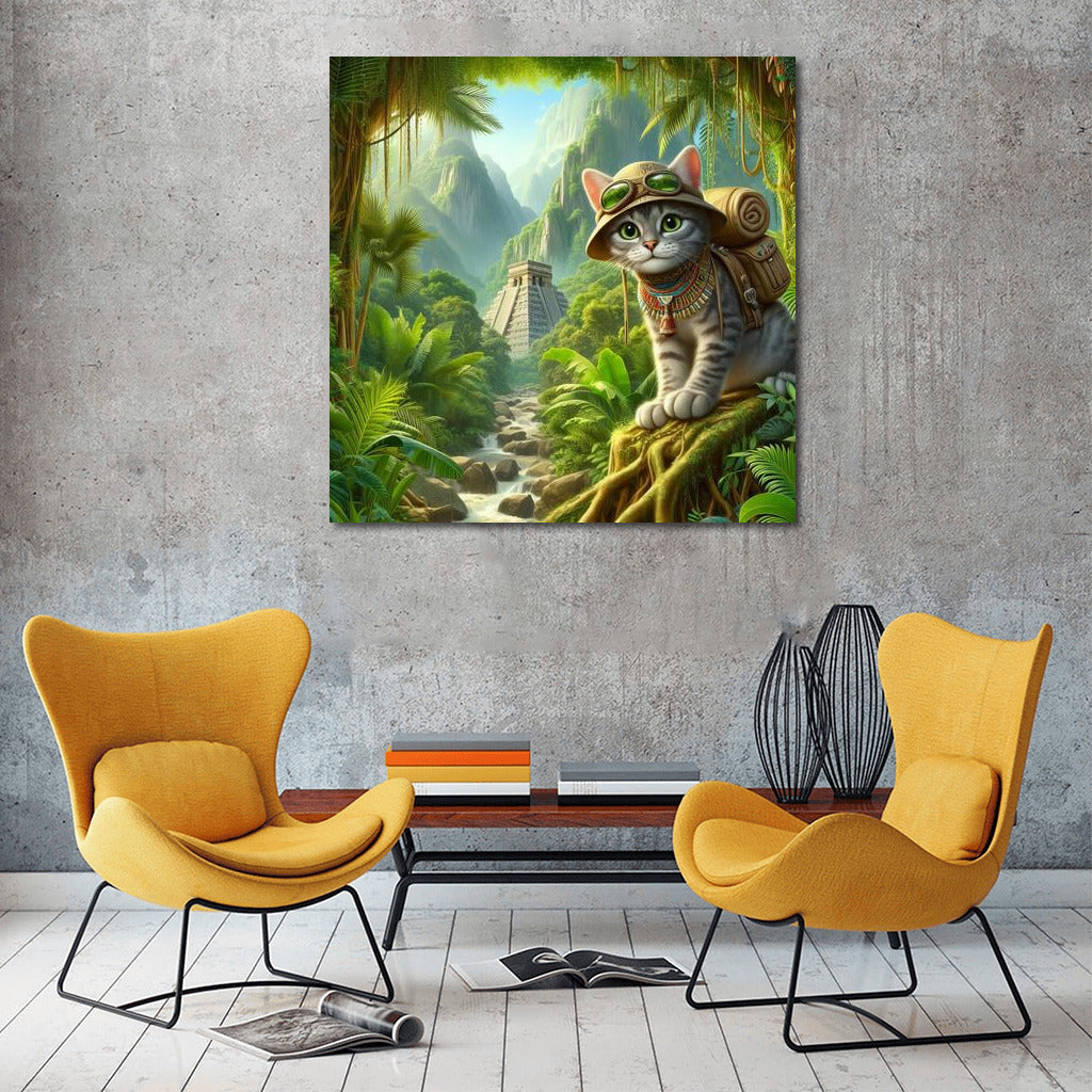 Egyptian Mau: Jungle Explorer - Canvas Adventure