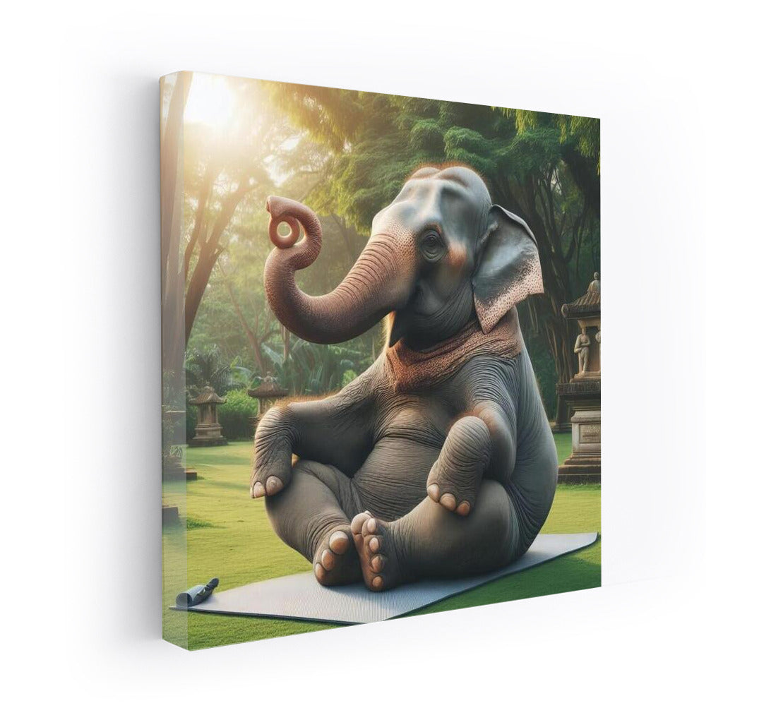Yoga in the Park: Graceful Elephant on the Mat
