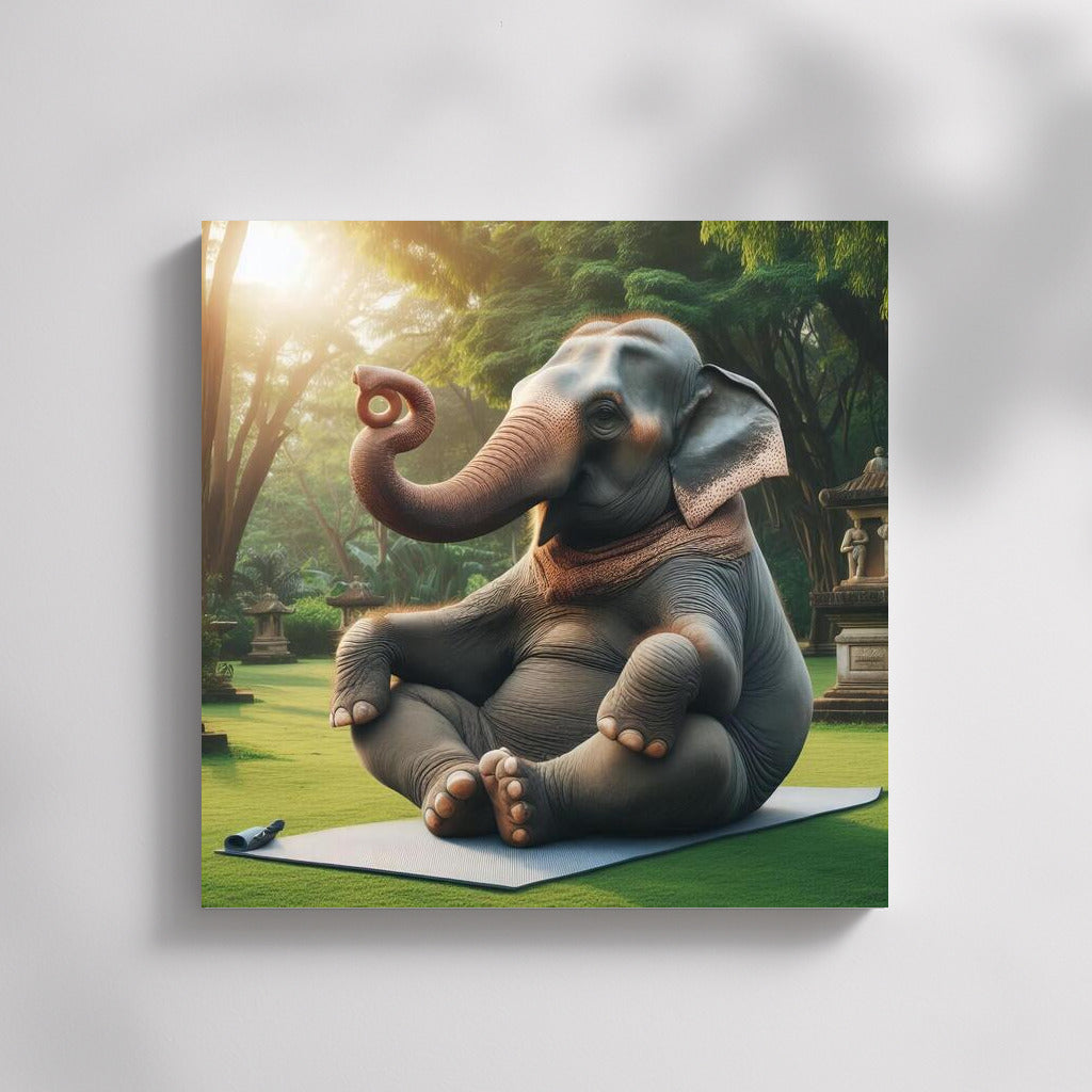 Yoga in the Park: Graceful Elephant on the Mat