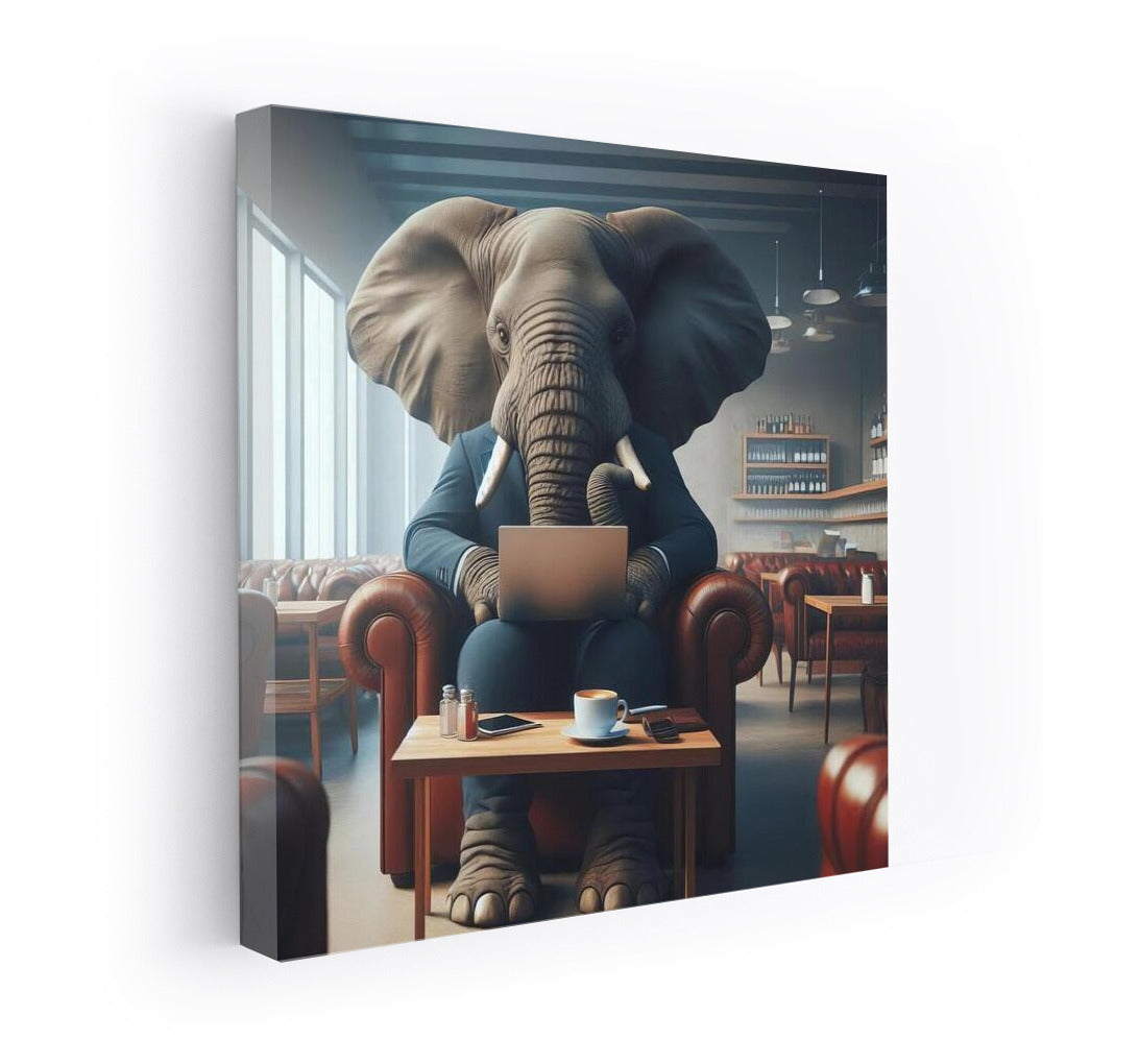 Elephant in the Cafe: Elegance Behind the Laptop